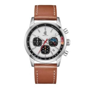 Time Craft Classic  Leather Chronograph Watch ⌚✨